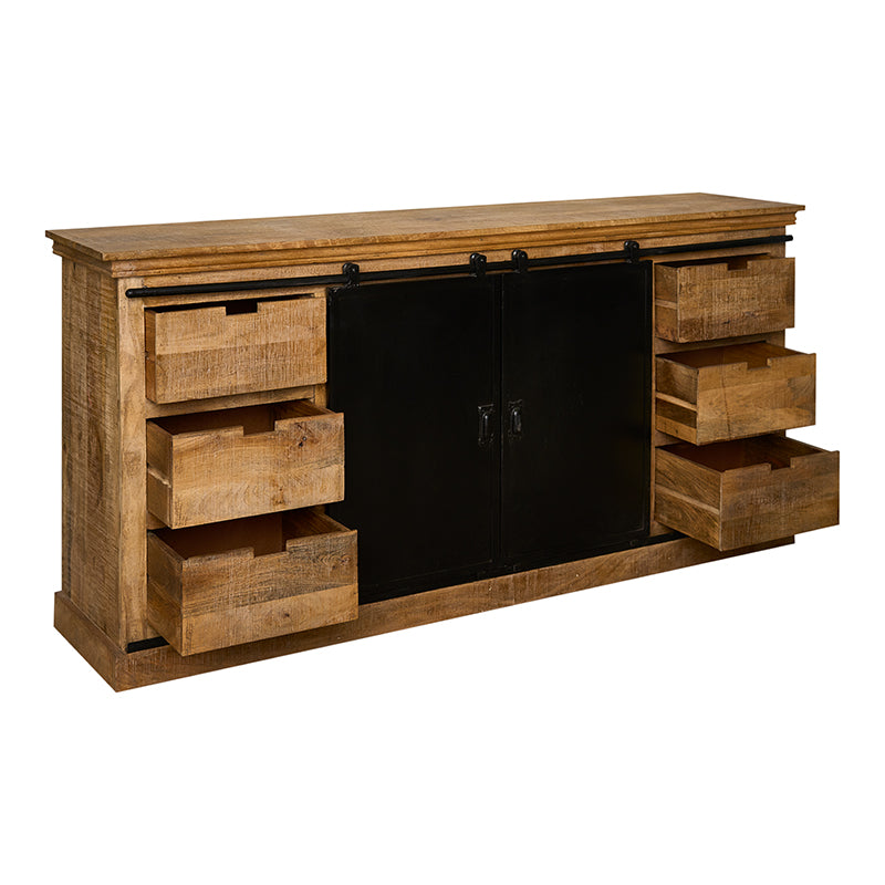 Aparador de madera de mango y acero Celio