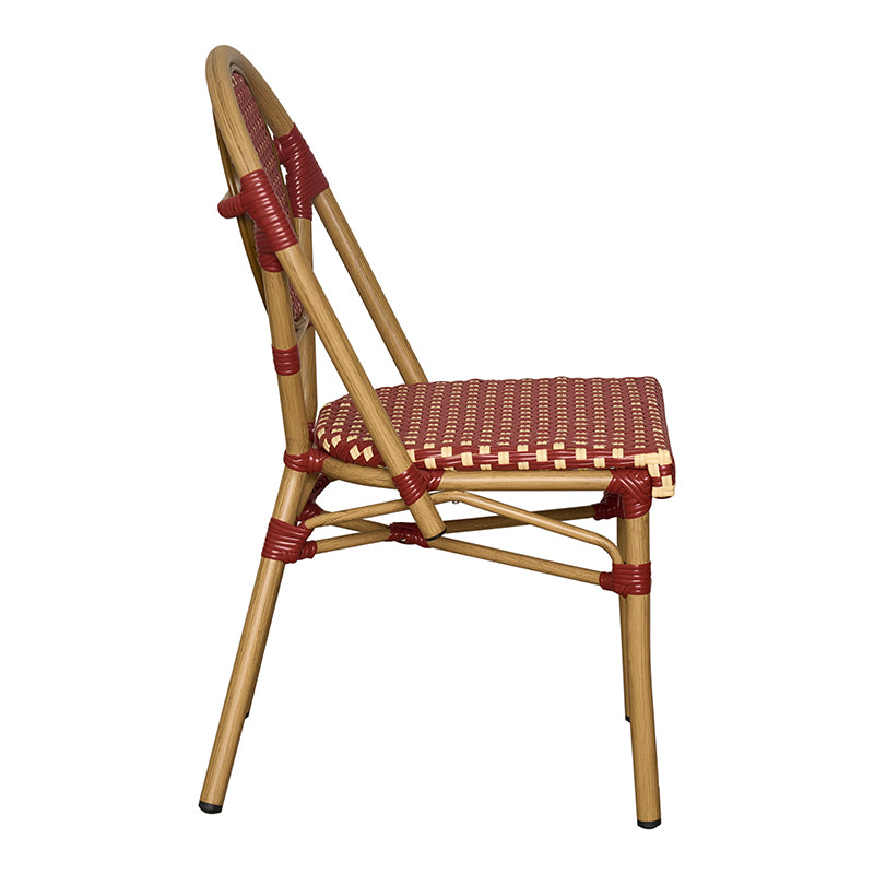 Chaise de jardin parisienne Adel rouge