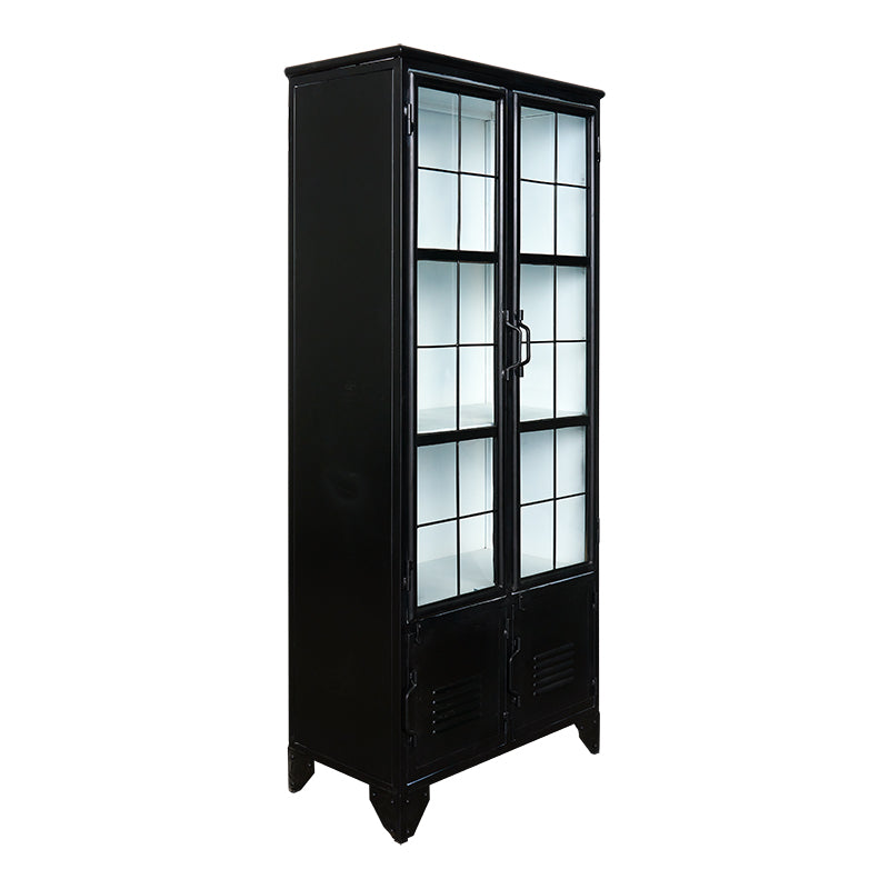 Armoire de présentation industrielle en acier Conor avec portes