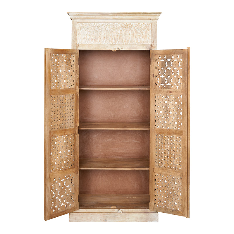 Armario tallado de madera de mango Paulo