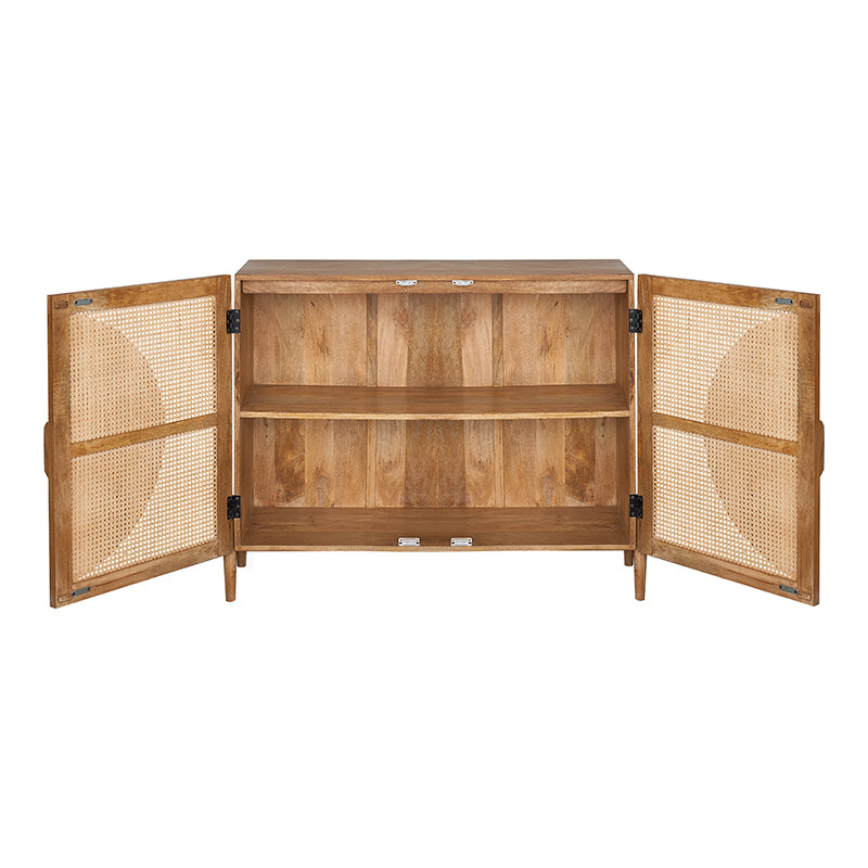 Aparador de madera de mango y ratán Arabia