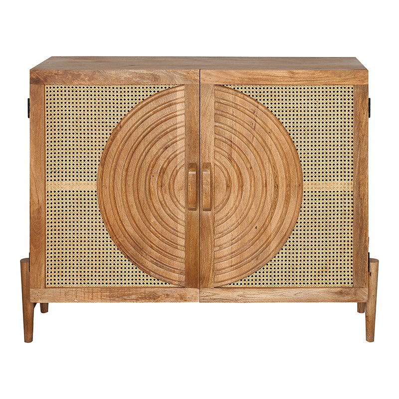 Aparador de madera de mango y ratán Arabia