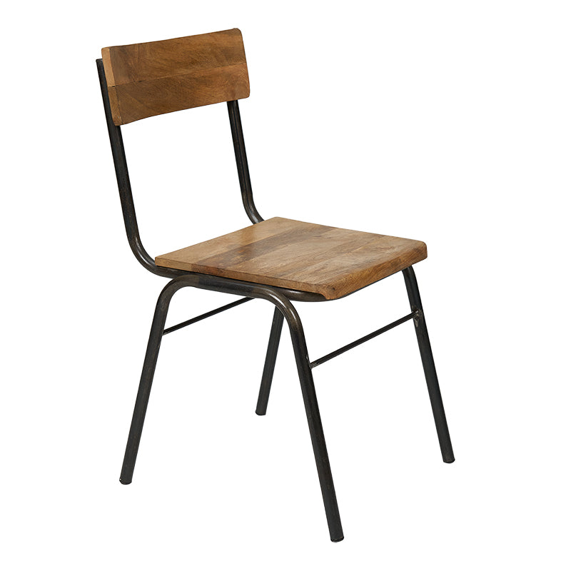 Silla de comedor acero y madera Manila
