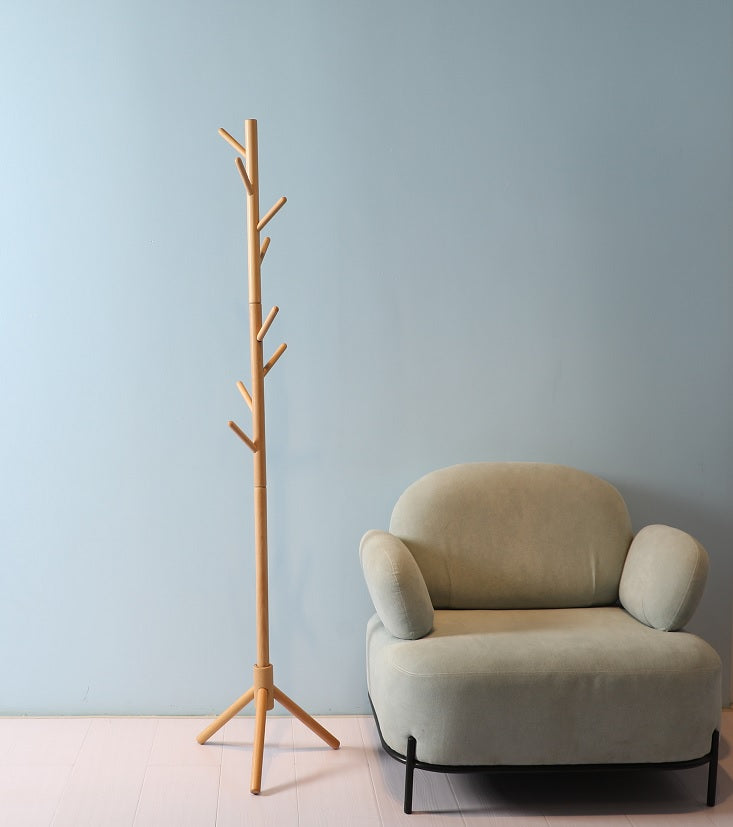 Perchero de pie de madera de haya Remy