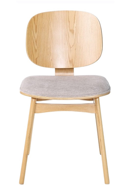 Silla de comedor de madera y tapizado Elegance natural