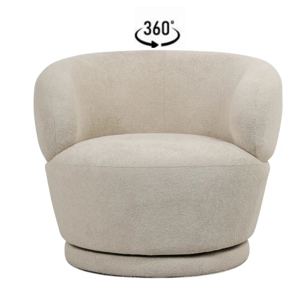 Sillón bouclé coral giratorio Munich