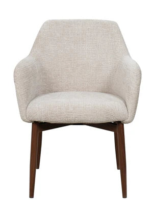 Sillón de comedor nórdico reposabrazos Toulak beige