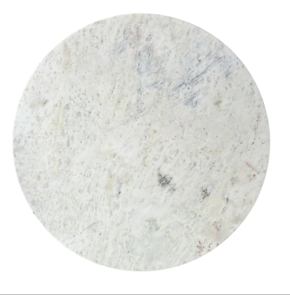 Mesa de comedor redonda mármol y madera de mango Zuri