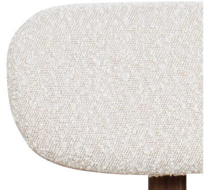 Taburete de barra imitación madera bouclé Dorian 65cm