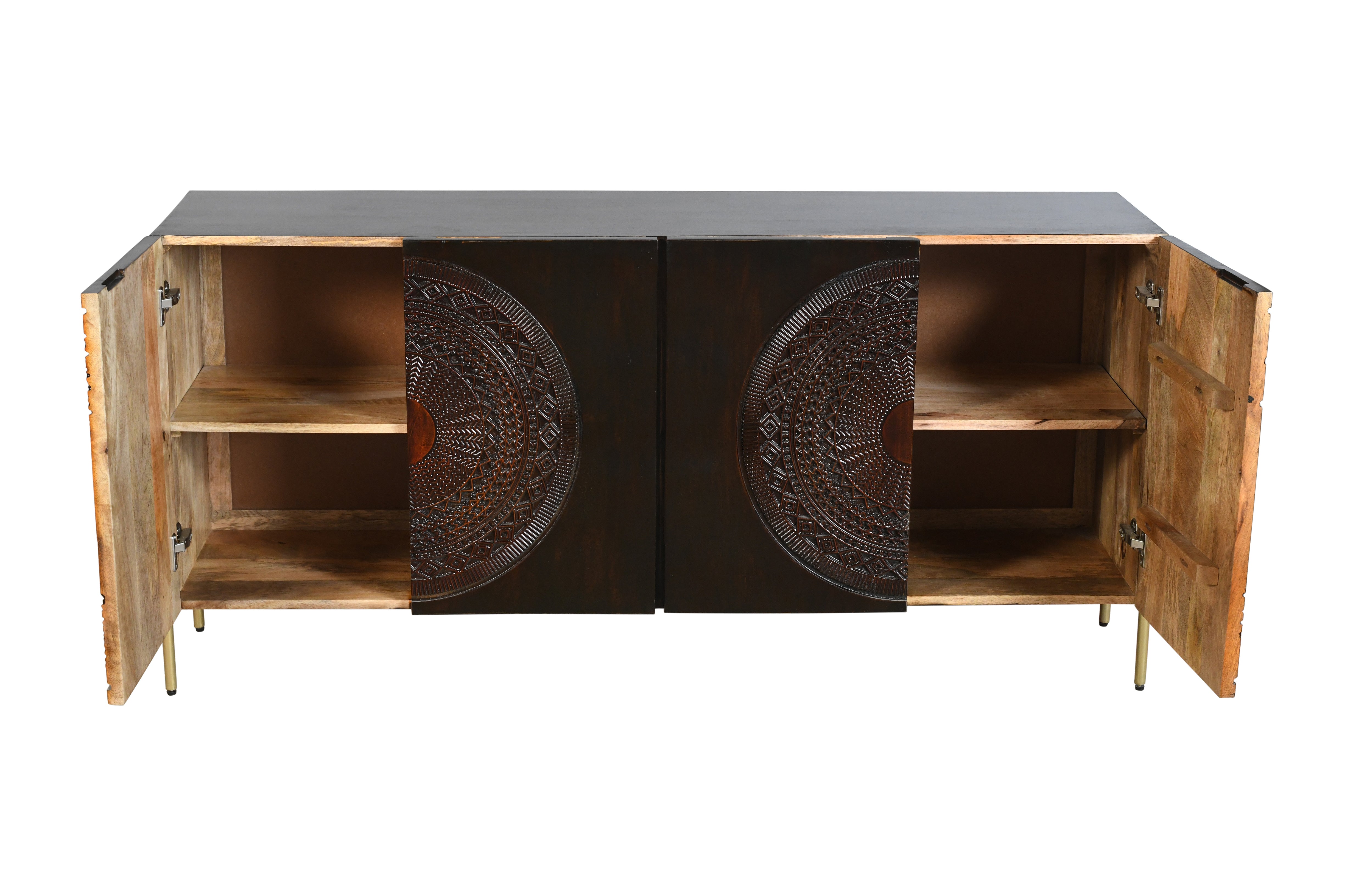 Aparador negro de madera de mango Paris