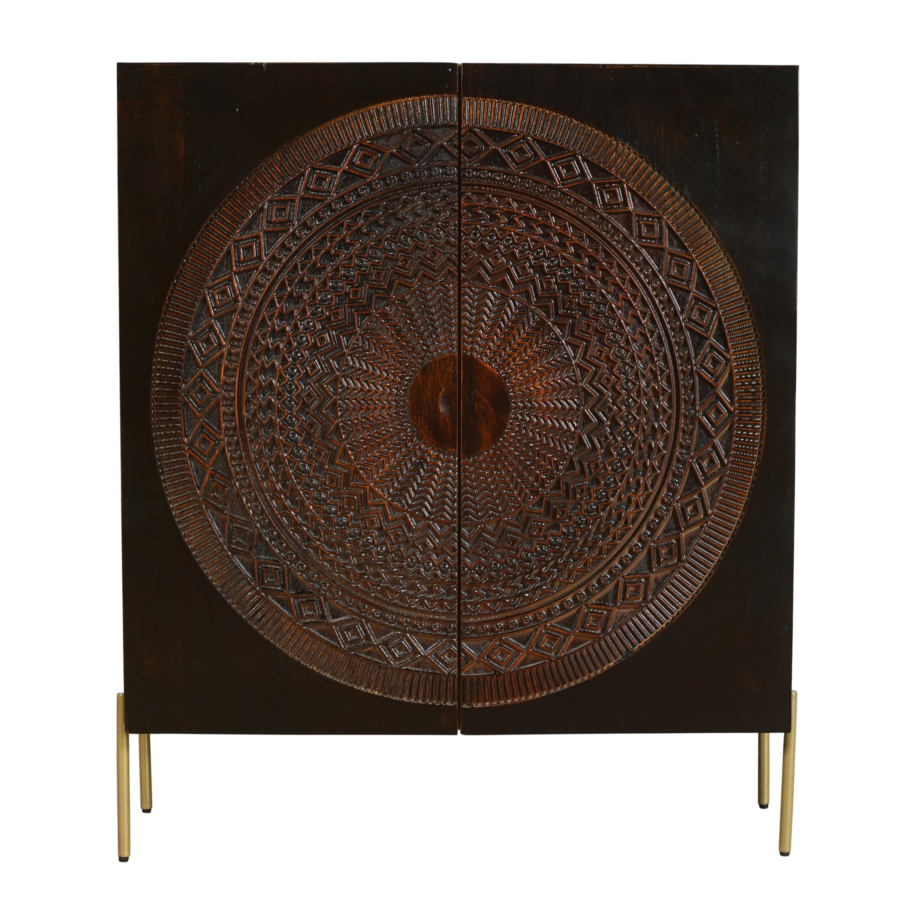 Armario negro de madera de mango Paris