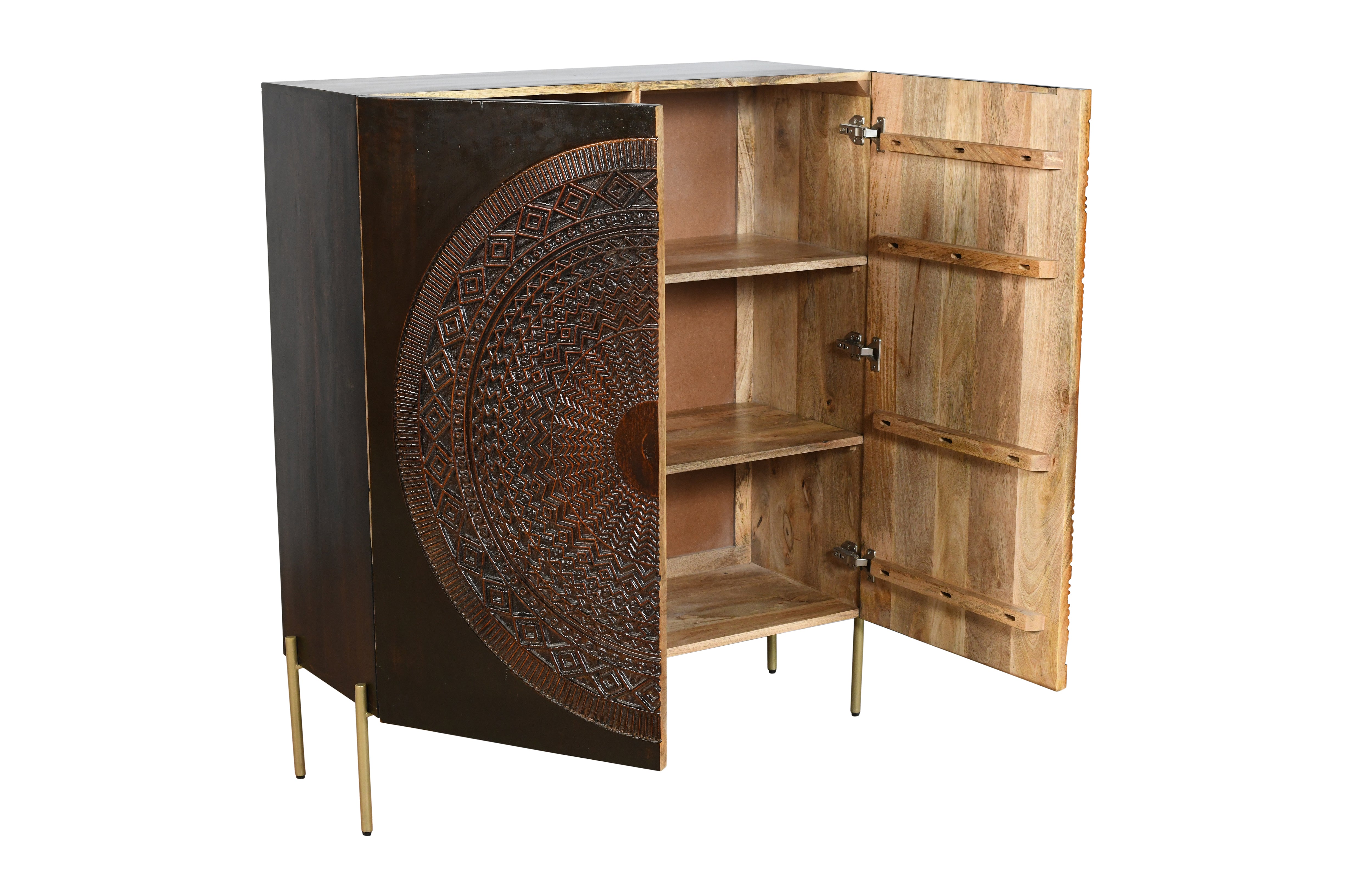 Armario negro de madera de mango Paris