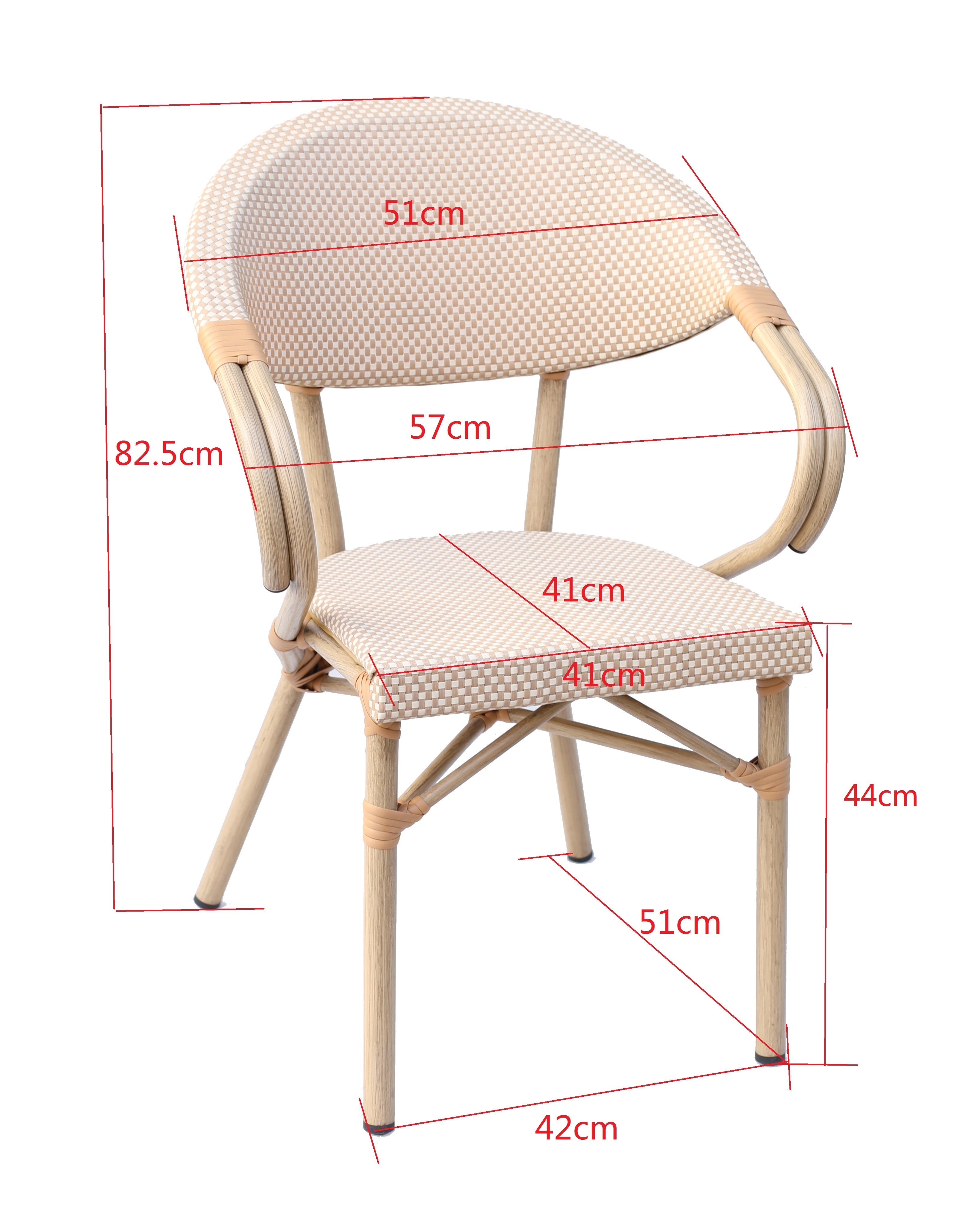 Silla parisina exterior Kamil