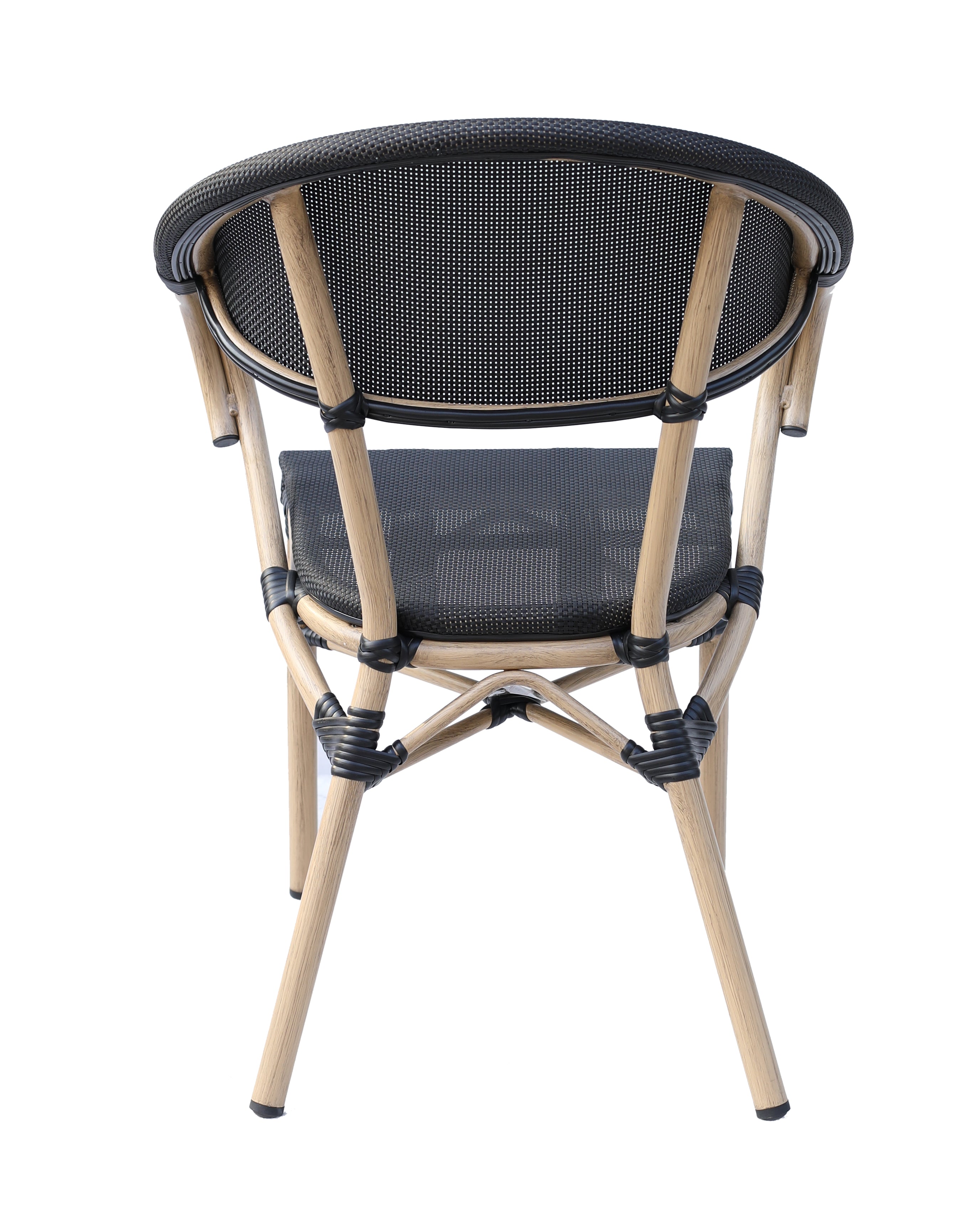 Silla parisina exterior negra Balta