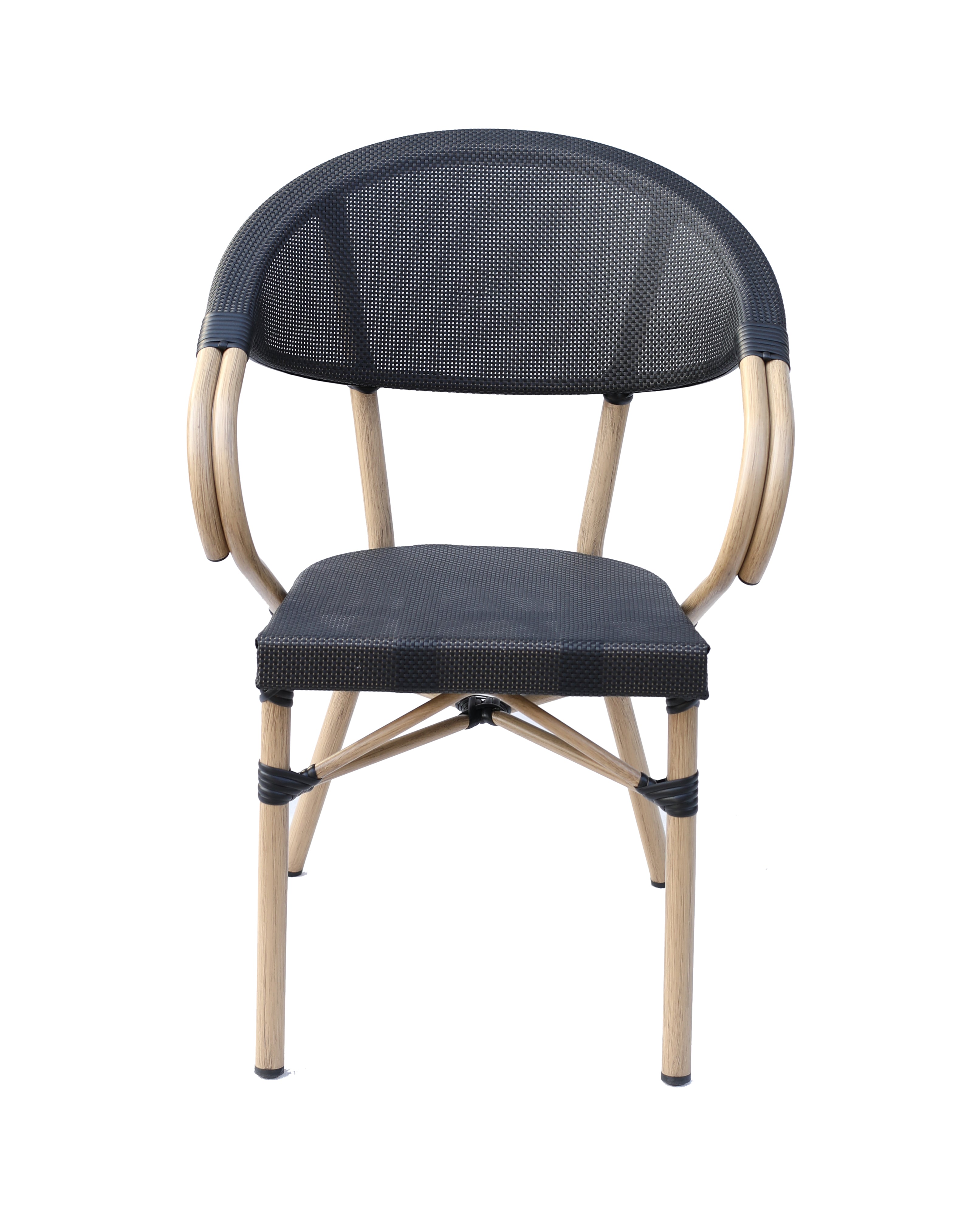 Silla parisina exterior negra Balta