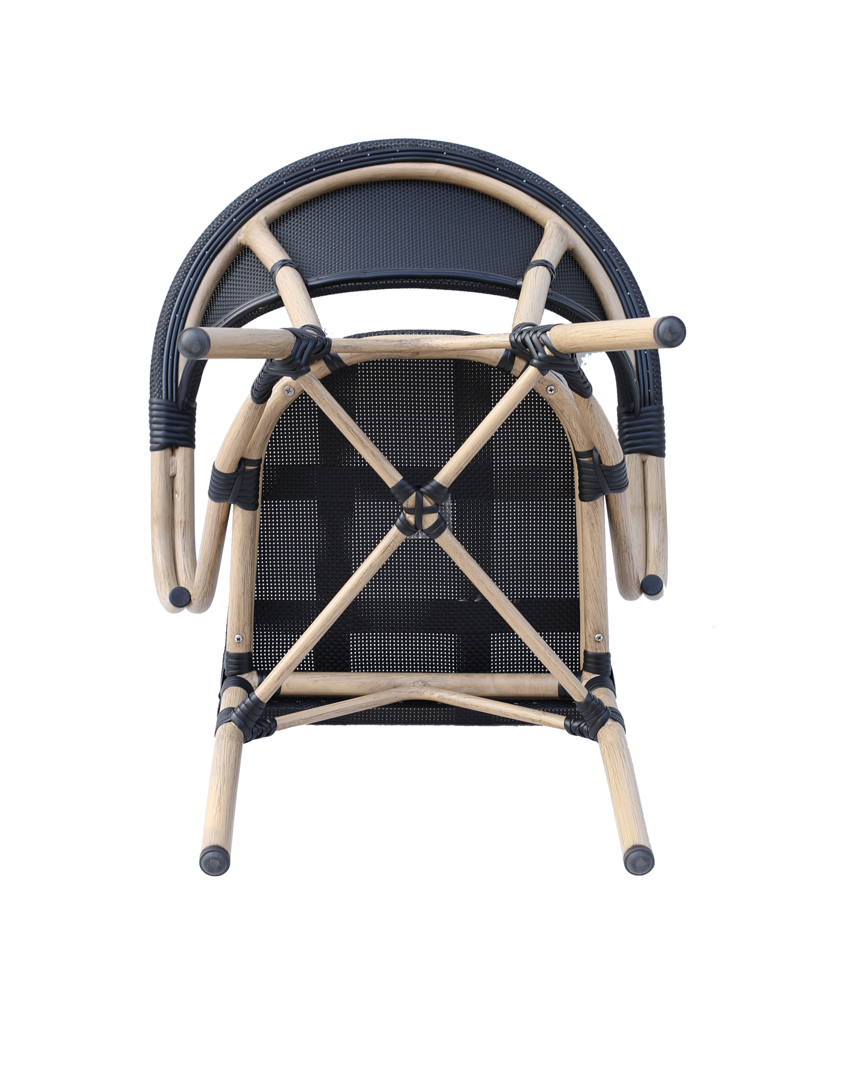 Silla parisina exterior negra Balta