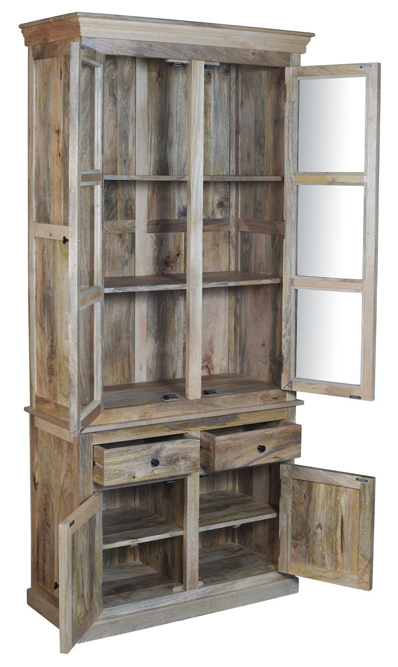 Alacena rústica de madera de mango Olide 2 puertas - Vintahome