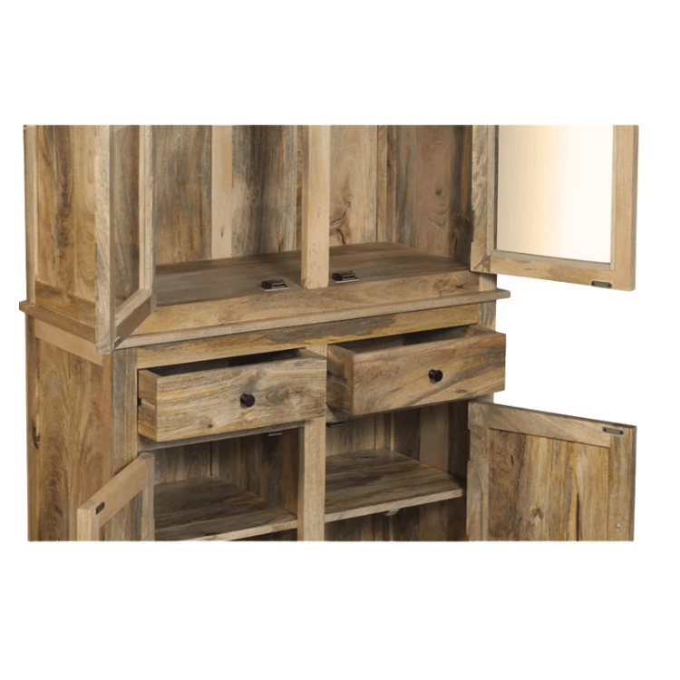 Alacena rústica de madera de mango Olivia 2 puertas