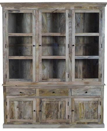 Alacena rústica de madera de mango Olide 3 puertas - Vintahome