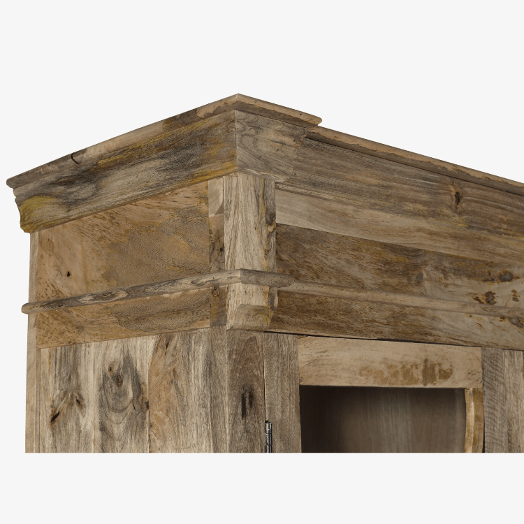 Alacena vitrina MUNA de Madera de Mango Natural 120 cm - Vintahome