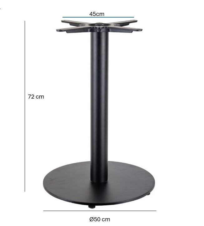 Base de mesa hosteleria Ø50 cm Diana negro