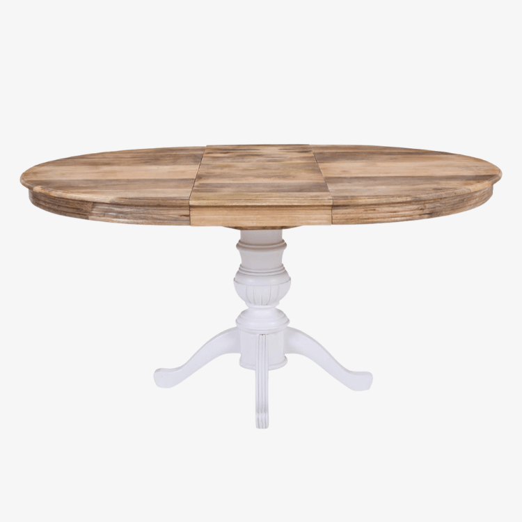 Mesa comedor redonda y extensible madera 120-180 cms Sharen - Vintahome