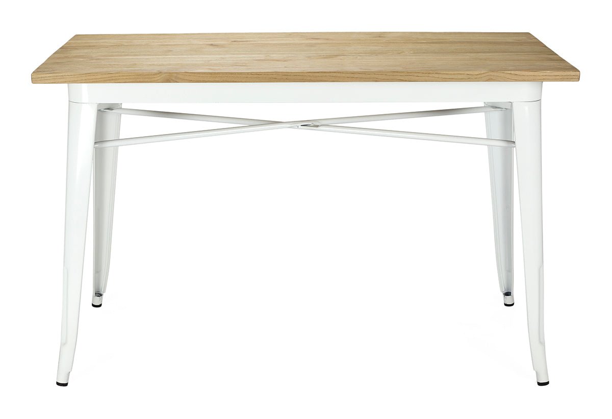 Mesa Estilo Tolix Madera clara 120