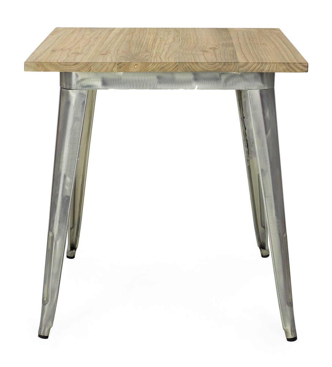 Mesa Estilo Tolix Madera clara Galvanizada