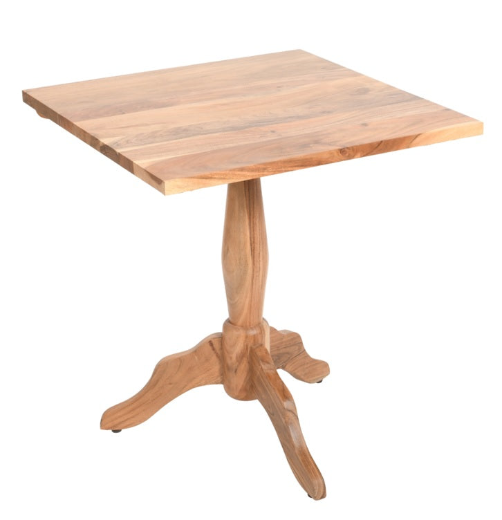 Mesa de bar cuadrada 70x70 madera acacia Tily