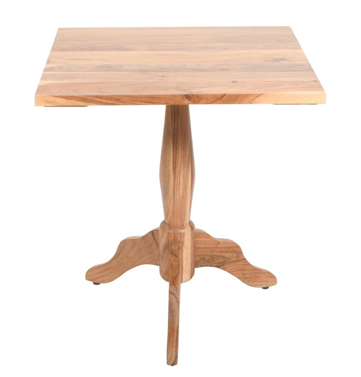 Mesa de bar cuadrada 70x70 madera acacia Tily