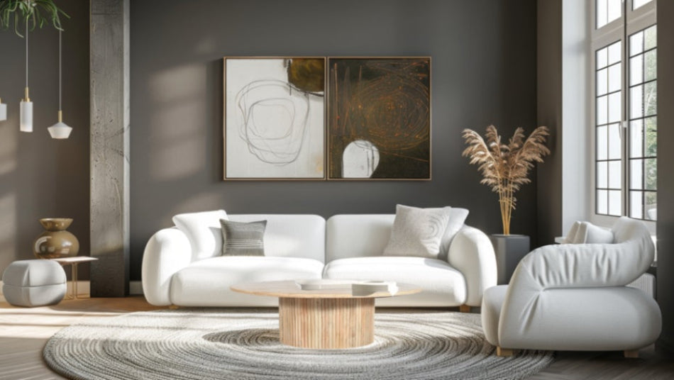 Mesa de centro redonda madera de mango Carell