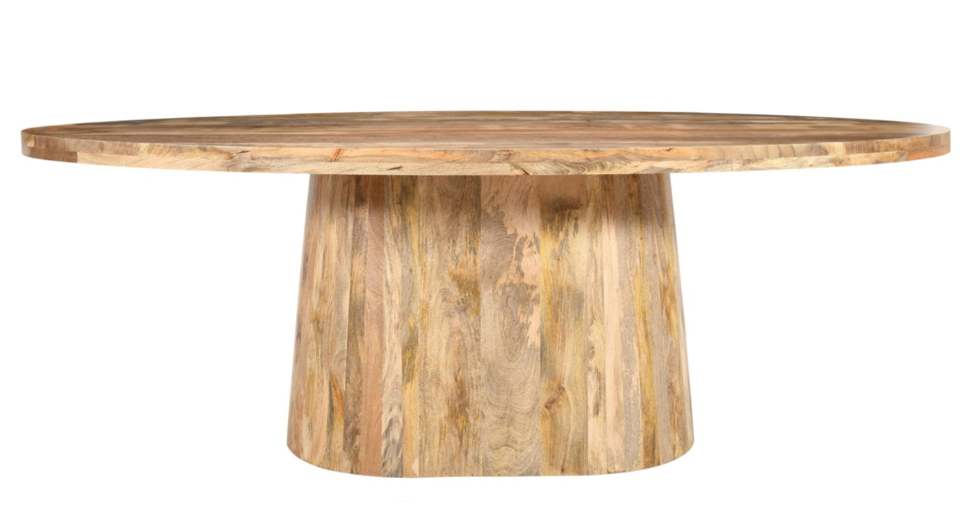 Mesa de comedor ovalada de madera de mango 220x110 Mulan
