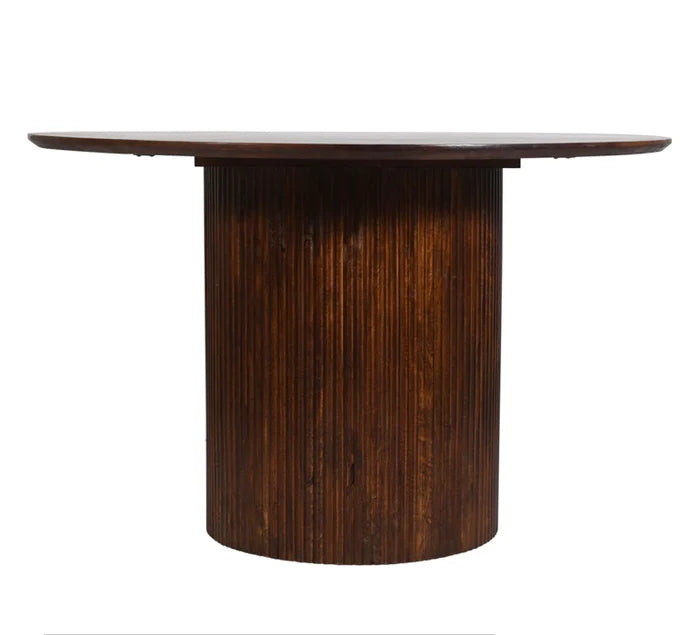 Mesa de comedor redonda de madera de mango Zuri