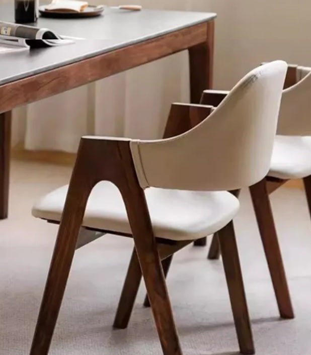 Silla de comedor con brazos nórdica Loira beige - Vintahome