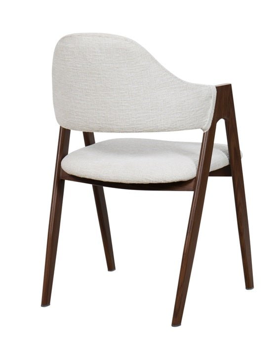 Silla de comedor con brazos nórdica Loira beige - Vintahome