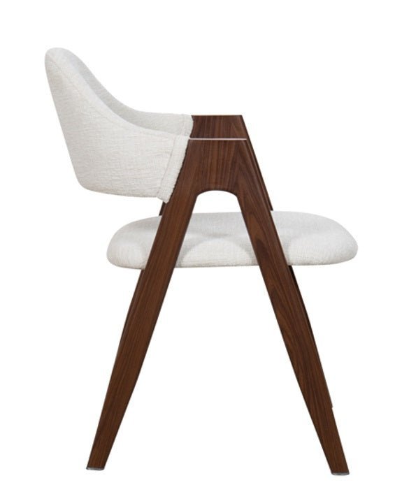 Silla de comedor con brazos nórdica Loira beige - Vintahome