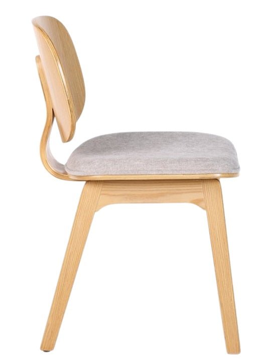 Silla de comedor de madera y tapizado Everly - Vintahome