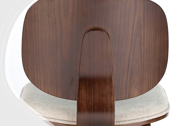 Silla de comedor de madera y tapizado Everly nogal - Vintahome