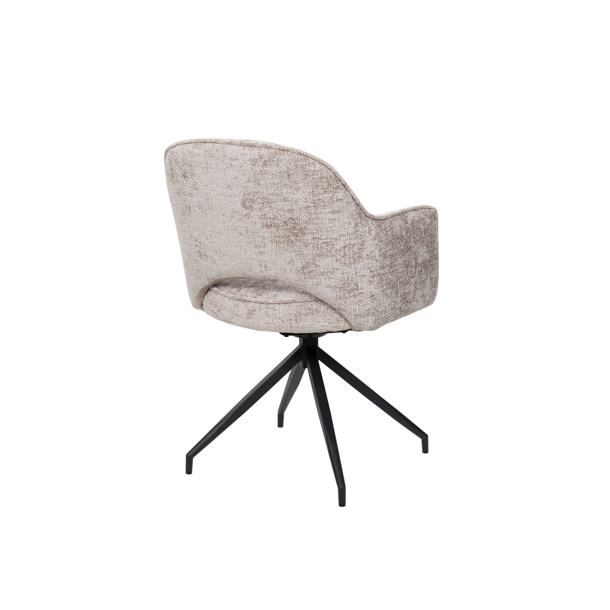 Silla de comedor giratoria Nikola chenilla taupe - Vintahome