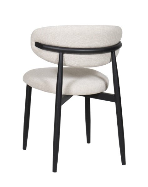 Silla de comedor nórdica acero negro Olimpo - Vintahome
