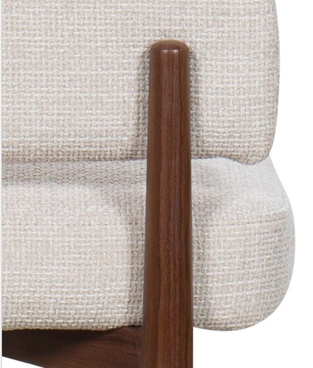 Silla de comedor reposabrazos tapizada Boras - Vintahome