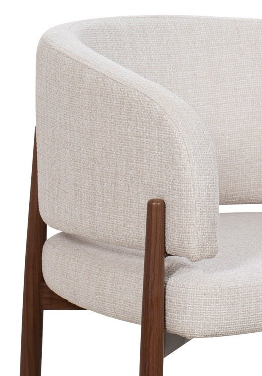 Silla de comedor reposabrazos tapizada Boras - Vintahome