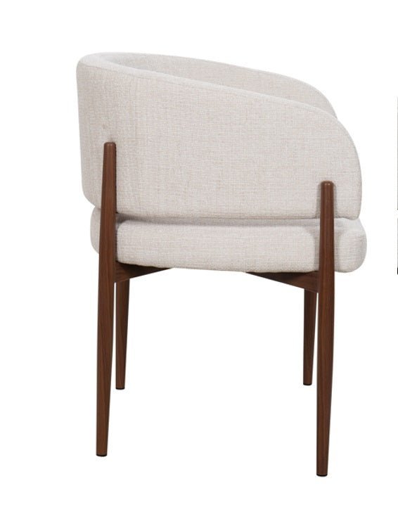 Silla de comedor reposabrazos tapizada Boras - Vintahome