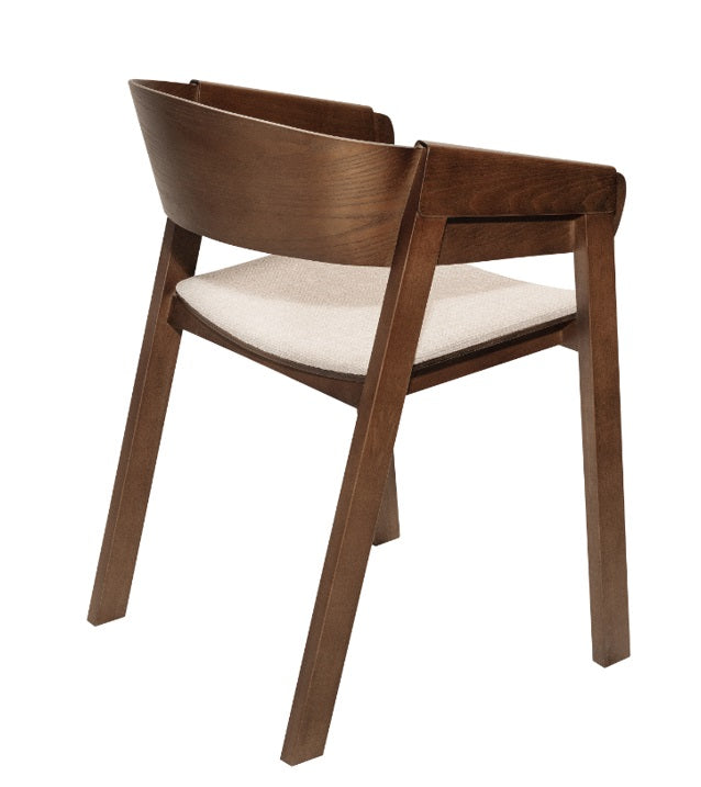 Silla de comedor con reposabrazos madera Manis