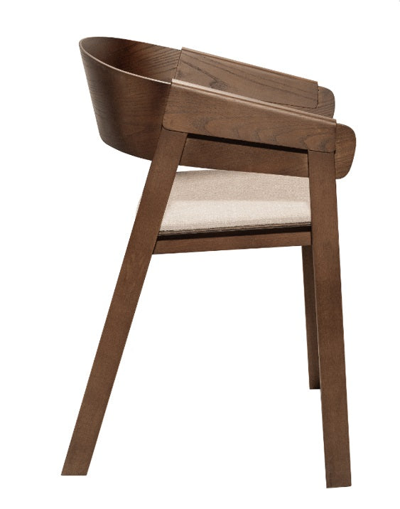 Silla de comedor con reposabrazos madera Manis