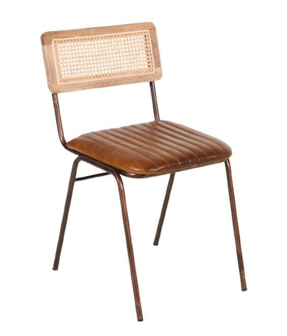 Silla comedor vintage cuero Sarya