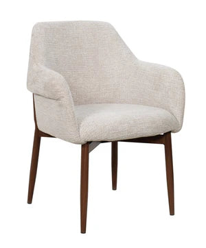 Sillón de comedor nórdico reposabrazos Toulak beige