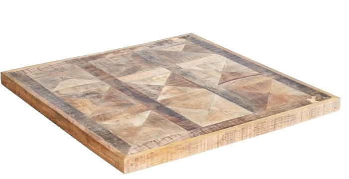 Tablero de mesa vintage madera mango Malta 70x70 cm