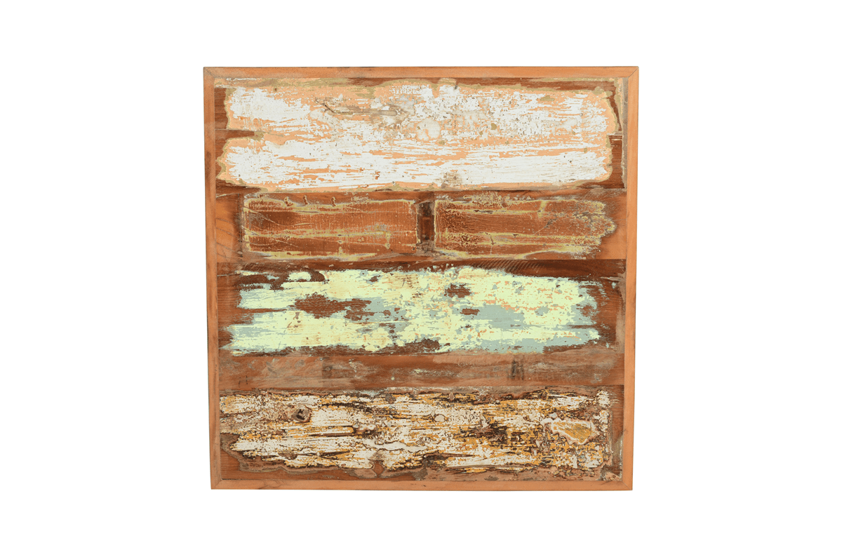 Tablero de mesa vintage Moy 70x70 maderas recicladas