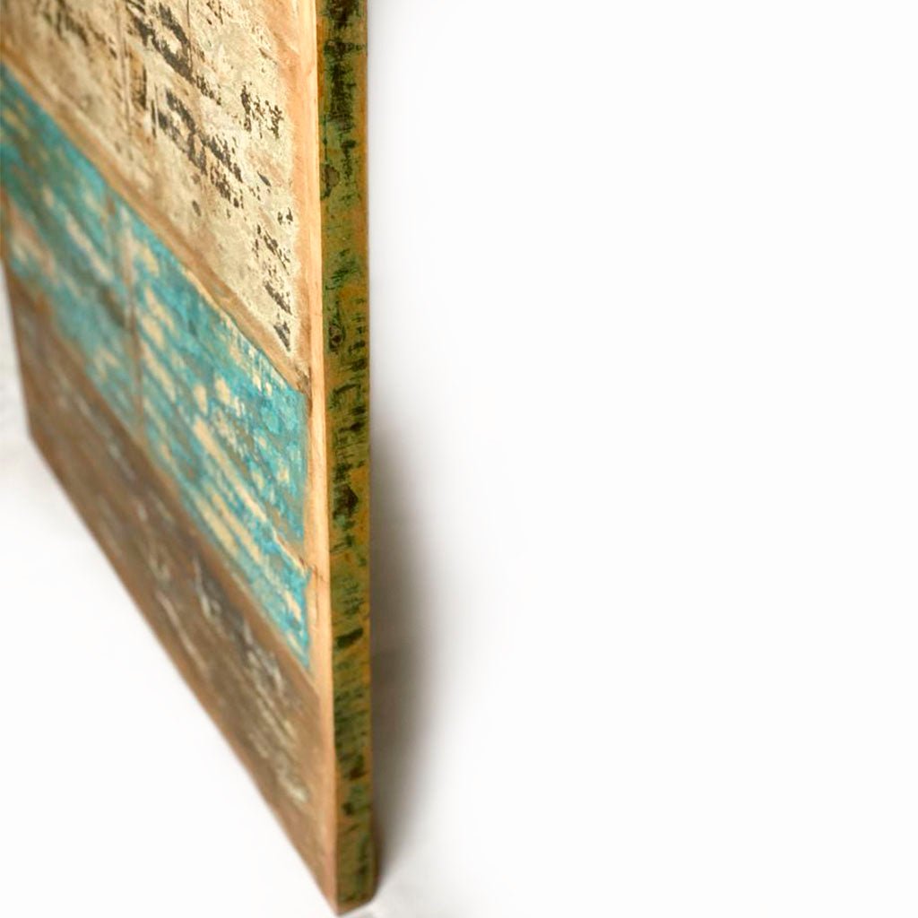 Tablero de mesa vintage Moy 70x70 maderas recicladas